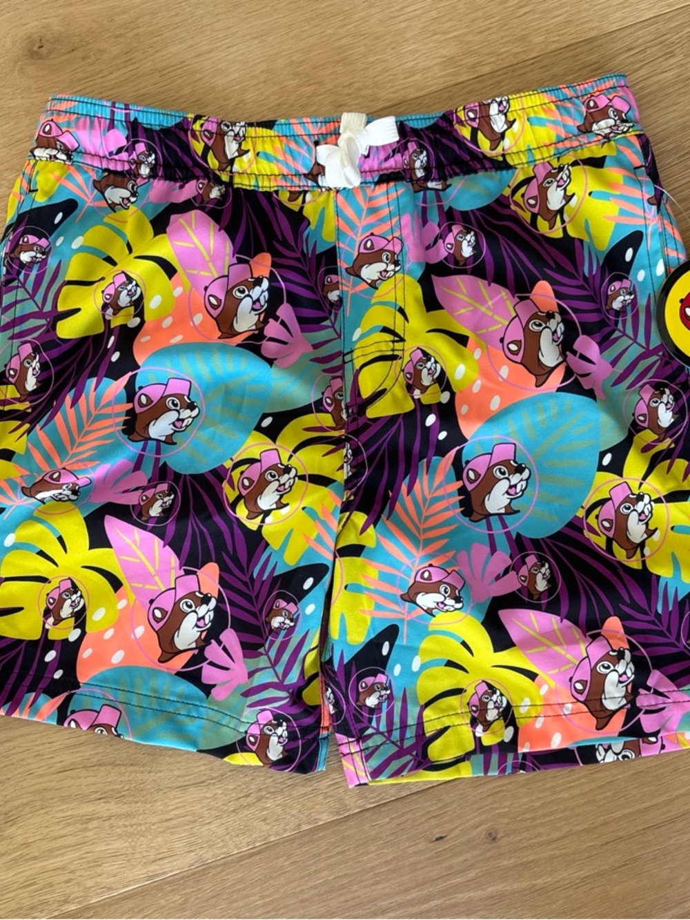 Buc-ee’s Kids' Multicolor Tropical Character Swim Trunks New with tags